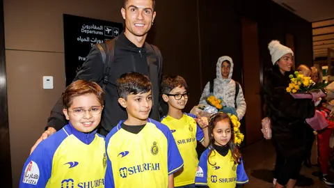 Cristiano Ronaldo, a su llegada a Arabia. (@AlNassrFC)