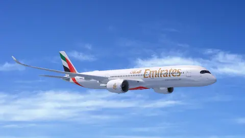 Un avión de Emirates. (Dubai Media Office)