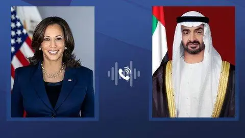La vicepresidenta de EEUU y el presidente de Emiratos. (WAM)