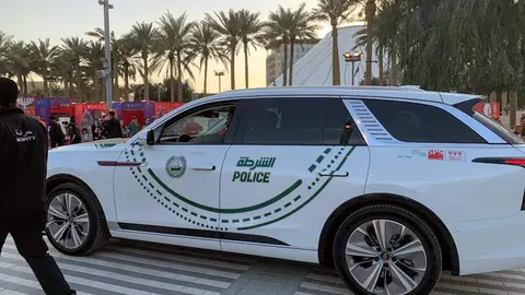 Un vehículo de la Policía de Dubai-.(EL CORREO)