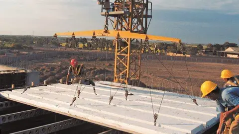 Una imagen de paneles prefabricados. (Fuente externa)