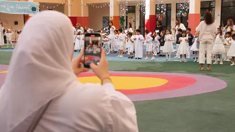 Celebración del Día de la Paz en The Spanish School of Abu Dhabi. (EL CORREO)