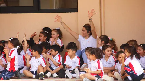 Alumnos en The Spanish School of Abu Dhabi. (EL CORREO)