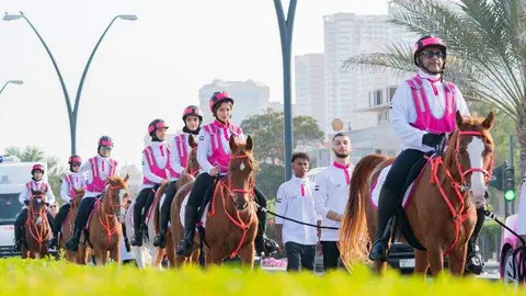 Un momento de la Caravana Rosa este sábado en Shrjah. (WAM)