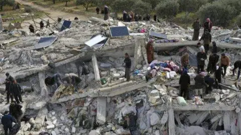 Una imagen de Twitter de la devastada Siria.