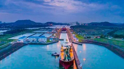 Una imagen de Twitter del Canal de Panamá.