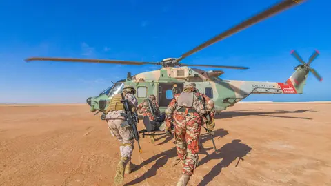 Una imagen del ejercicio militar entre EAU y Omán. (WAM)