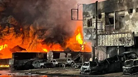 Una imagen del siniestro. (@ajmanpoliceghq/Twitter)