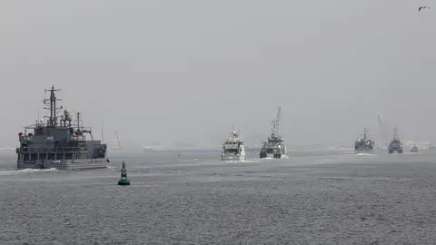 Una imagen de las embarcaciones en la costa de Abu Dhabi. (WAM)