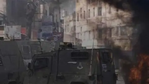 Una imagen de Twitter de la zona ocupada israelí en Cisjordania.