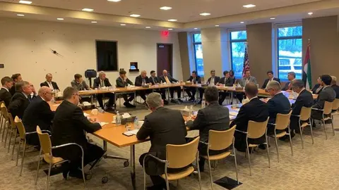 Embajadores de los países OTAN en Abu Dhabi. (Twitter)