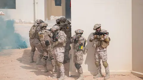 Soldados emiratíes durante el ejercicio militar. (WAM)