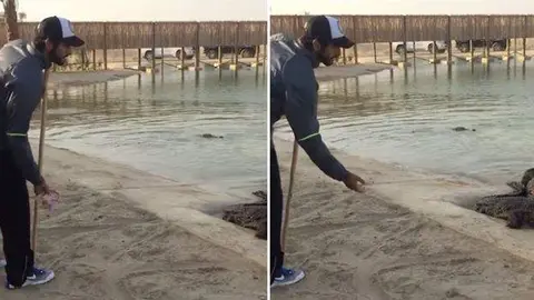 El jeque Hamdan y sus cocodrilos. (Instagram)