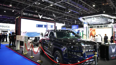 Un stand de la Cumbre Mundial de la Policía en Dubai. (WAM)