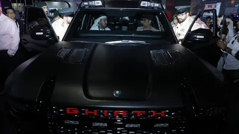 El súper camión de la Policía de Dubai. (Twitter)