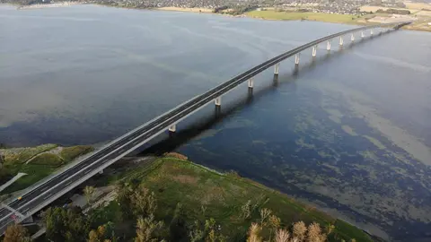 Puente sobre el Fiordo de Roskilde, en Dinamarca. (ACCIONA)