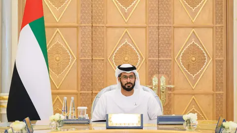 Su Alteza el Jeque Zayed Bin Hamdan Bin Zayed Al Nahyan, presidente de la Oficina Nacional de Medios. (WAM)