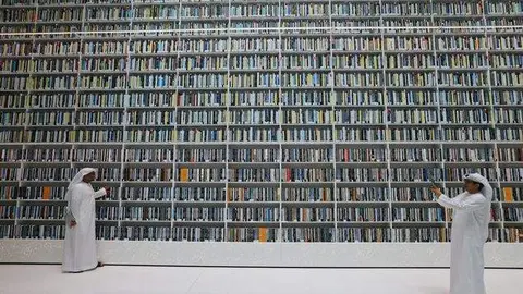 Una imagen de la biblioteca de Dubai. (Arab News)