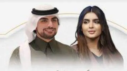 Los novios de la última boda real en Dubai. (Instagram)