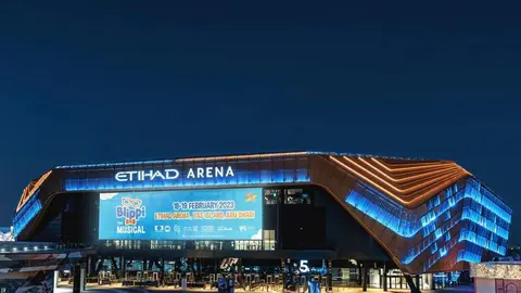 Una imagen de Twitter de Etihad Arena en Yas Island.