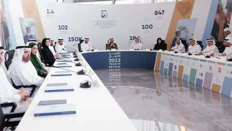 Un momento de la reunión en la Ópera de Dubai. (Twitter)