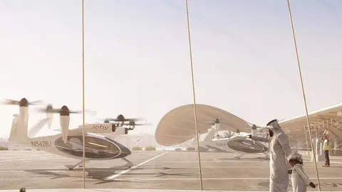 Foster + Partners desarrolla el concepto de diseño para el vertipuerto de Dubai. (Twitter)