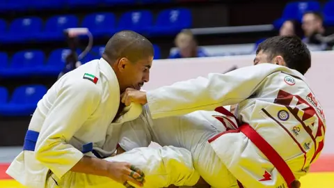 Dos competidores de Jiu Jitsu. (WAM)