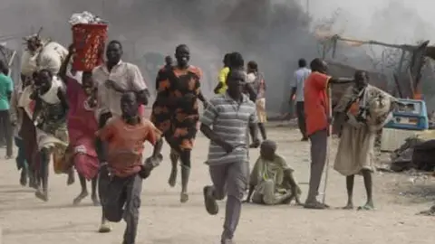 Una imagen de Twitter del conflicto en Sudán.