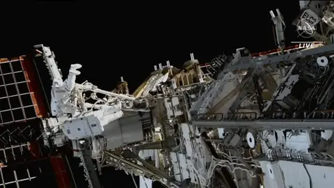 El astronauta de Emiratos en el espacio. (NASA)