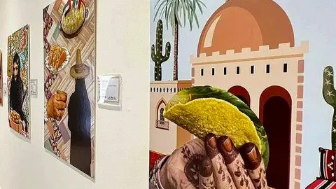 Obras expuestas en la Embajada de México en Abu Dhabi. (HCT–ADWC)