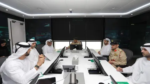 Una reunión de altos mandos de la Policía de Dubai. (Twitter)