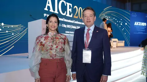 El ministro dominicano en el Congreso de Zonas Francas en Dubai. (Twitter)