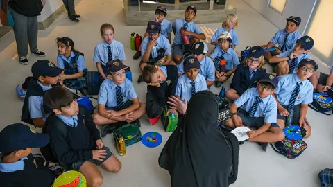 Una imagen de Twitter de alumnos en el colegio Cranleigh Abu Dhabi.