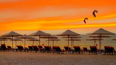Una imagen de la playa en Dubai Islands. (Cedida)