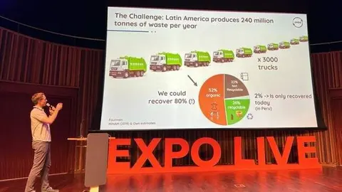 El empresario de Perú muestra su proyecto en Expo City Dubai. (Cedida)
