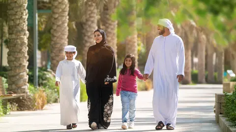 Una familia emiratí a modo ilustrativo. (WAM)