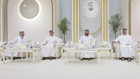 Una imagen de Dubai Media Office de la celebración de la boda real en Dubai.