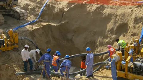 Dewa difundió en Twitter una imagen de la extensión de la red de agua en Dubai.