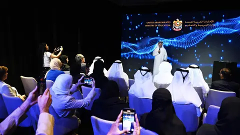 Un momento de la presentación del nuevo servicio digital en Abu Dhabi. (WAM)