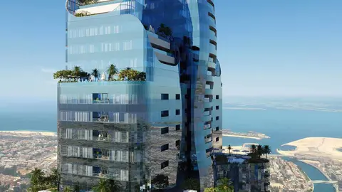 Una panorámica de la torre Al Habtoor en Dubai. (Twitter)