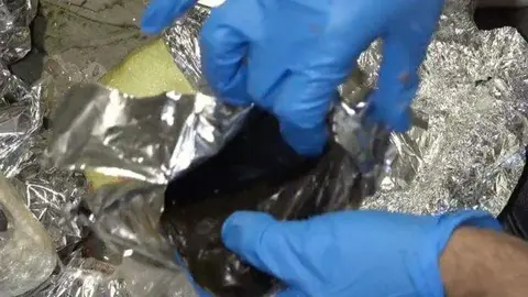 Una imagen de las drogas confiscadas. (Twitter)