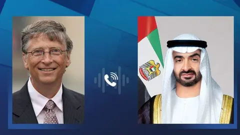 Bill Gates y el presidente de EAU. (WAM)