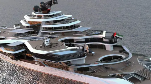 El megayate UAE One. (Twitter)