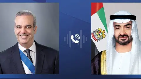 Los presidentes de EAU y República Dominicana. (WAM)