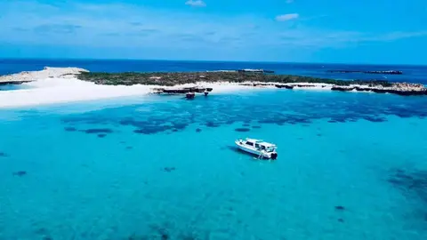 Una imagen de Twitter de la isla Daymaniyat en Omán.