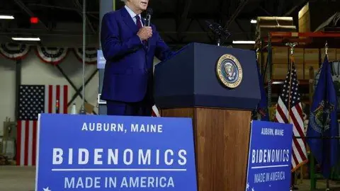 Biden en Maine. (Fuente externa)