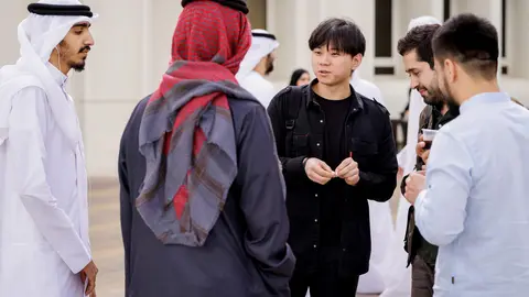 Estudiantes de la Universidad Zayed en Abu Dhabi. (WAM)