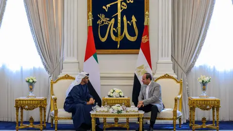 Los presidentes de EAU y Egipto. (WAM)