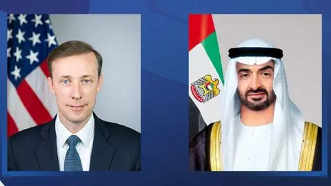 Sullivan y el presidente de EAU. (Twitter)