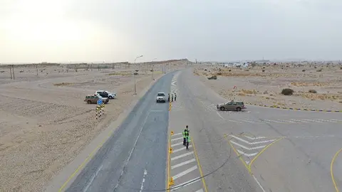 La policía en el lugar del accidente. (Fuente externa)